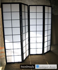 paravani paneli pregrade stan prostorija osvetljenje japanski namestaj intimnost 